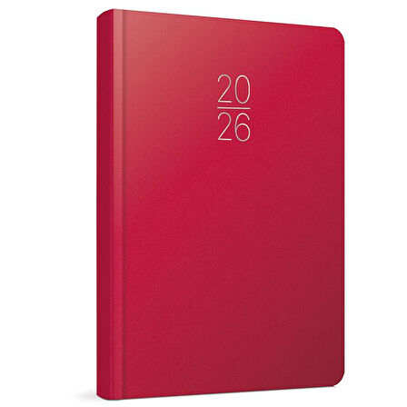 Gıpta 2026 Sert Kapak Günlük Ajanda 17X24 106-ECK Kırmızı