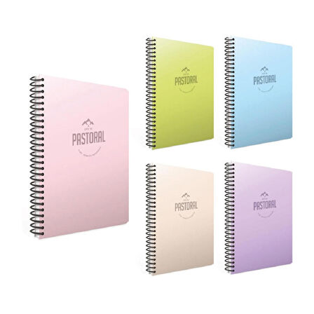 Gıpta 3234 Pastoral Spiralli PP Kapak A4 60 Yaprak Kareli Defter