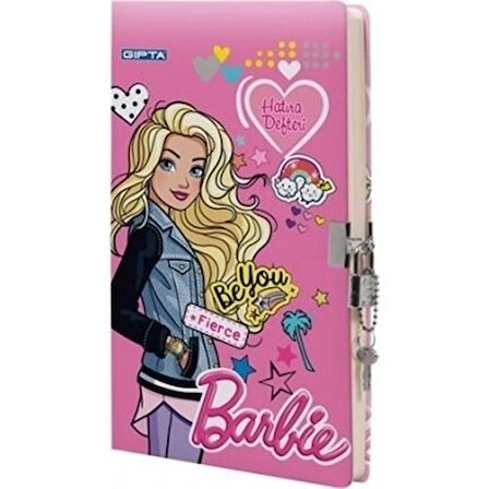 Gıpta Hatıra Defteri Barbie Kilitli İp.dkş.sert Kapak 14x20-96 Yp.