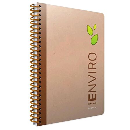 Gıpta Enviro A4 120 Yaprak Sert Karton Kapak Spiralli Defter Kareli