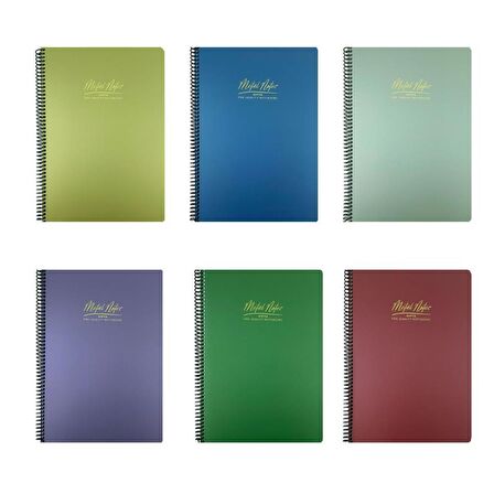 Gıpta Metal Notes A4 Spiralli Defter PP Kapak 80 Yaprak Kareli 5'Lİ