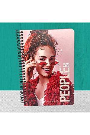 People Spiralli Sert Kapak Defter 17x24 120 Yaprak Çizgili