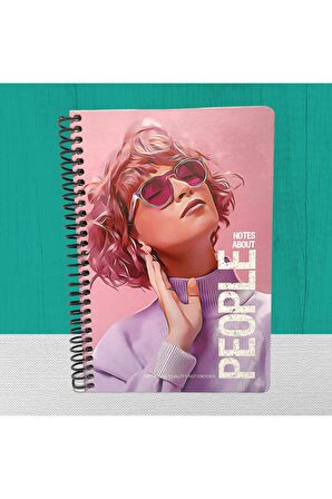 People Spiralli Sert Kapak Defter 17x24 120 Yaprak Çizgili