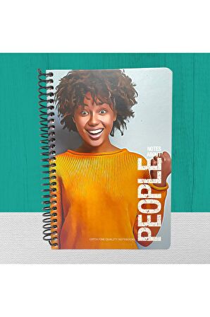 People Spiralli Sert Kapak Defter 17x24 120 Yaprak Çizgili