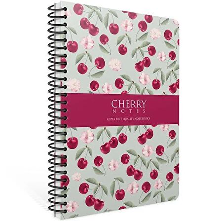 Gıpta Cherry 17x24cm 120yp Spiralli Sert Kapak Çizgili Defter - 1 Adet