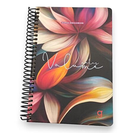 Volume Baskılı Sert Kapak Spiralli Defter 17x24 100 Yaprak