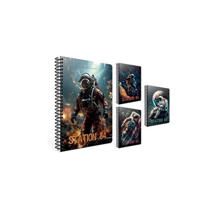Gıpta A4 80 Yaprak Kareli Station Spiralli Karton Kapak Defter 7180000