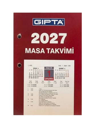 Gıpta 10x13 Masa Takvimi 365-gtb (2027)