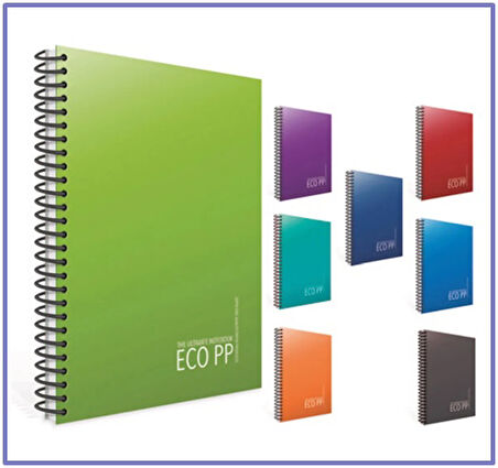 Gıpta Eko 80 Yaprak Defter Kareli A4 Spiralli Pp Kapak 3 adet