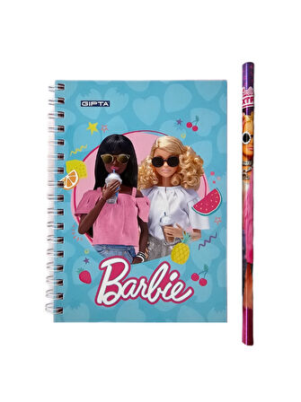 Barbie Lisanslı A6 Not Defteri ve Kurşun Kalem Seti (2 li Set)