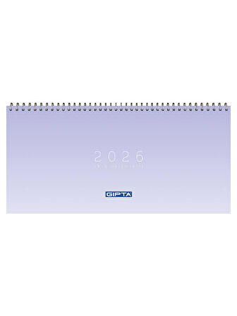 Gıpta 2026 Spiralli Masa Takvimi 16x33 cm Lila 506-PXK