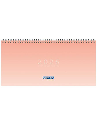 Gıpta 2026 Spiralli Masa Takvimi 16x33 cm Kırmızı 506-PXK