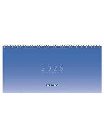 Gıpta 2026 Spiralli Masa Takvimi 16x33 cm Mavi 506-PXK 