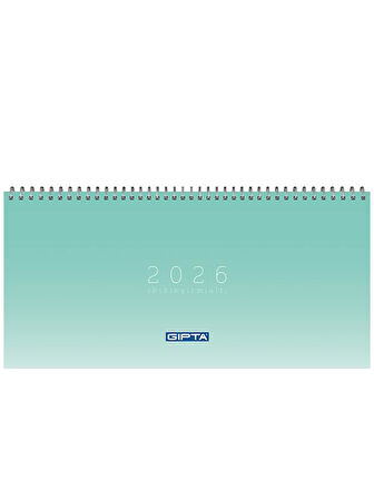 Gıpta 2026 Spiralli Masa Takvimi 16x33 cm Pastel Yeşil 506-PXK 