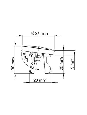Yapıtaşı Yt313 Üniversal Seramik Lavabo su Taşma Delik Yüzüğü Beyaz