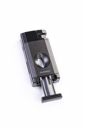 Çift Torch Pürmüz Gunmetal-Siyah V-Cut Puro Çakmağı - TR5408
