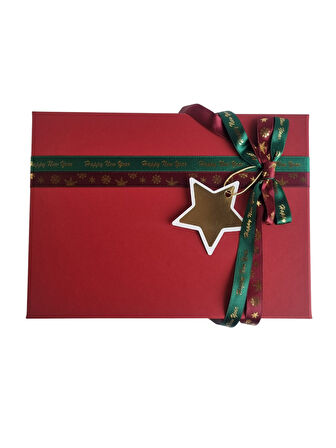 19×26×11 cm Nebia No:4 Dikdörtgen Hediye Kutusu – Yılbaşı Dekoratif Hediye Paketi