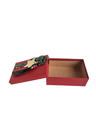 12×18×7 cm Nebia No:1 Dikdörtgen Hediye Kutusu – Yılbaşı Dekoratif Hediye Paketi