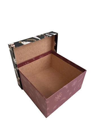 Hediyelık Yılbaşı Kare Kutu Fable 14x14cm No.3.5