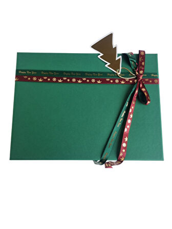 27×36×14 cm Nebia No:6 Dikdörtgen Hediye Kutusu – Yılbaşı Dekoratif Hediye Paketi