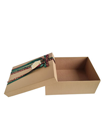 23×31.5×12.5 cm Nebia No:5 Dikdörtgen Hediye Kutusu – Yılbaşı Dekoratif Hediye Paketi