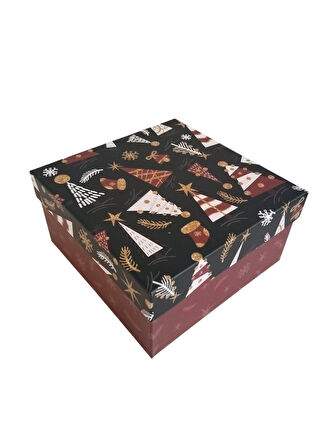 Hediyelık Yılbaşı Kare Kutu Fable 17.5X17.5 NO:4.5