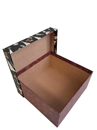 Hediyelık Yılbaşı Kare Kutu Fable 22X22cm  NO:5.5