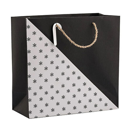 44×35×18 cm Kartaneli Siyah Beyaz Hasır Saplı Pleksi Figürlü Cavita B6 Lüks Yılbaşı Hediyelik Çanta