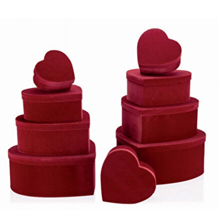 Mılla Burgundy Kalp Hediye Kutusu No:3