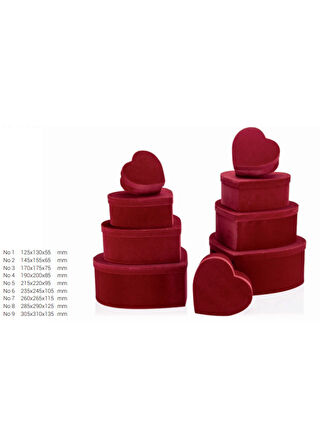 Mılla Burgundy Kalp Hediye Kutusu No:1