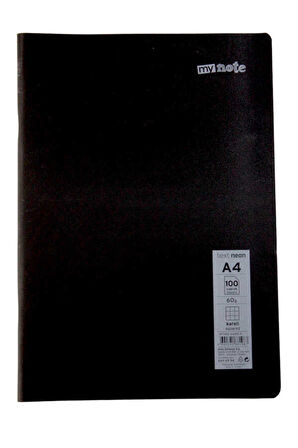 Mynote Text Neon A4 100 Yaprak Kareli Plastik Kapak Defter
