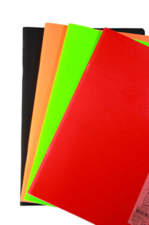 Mynote Text Neon A4 100 Yaprak Kareli Plastik Kapak Defter
