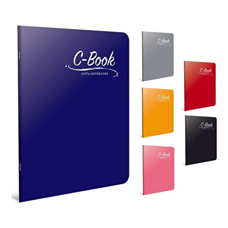 Gıpta C-Book A4 60 Yaprak Plastik Kapak Dikişli Defter Çizgisiz 6 Adet