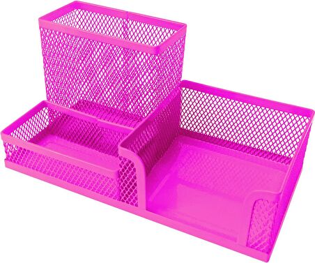 GIPTA MASA SETİ ORGANIZER METAL 3 GÖZLÜ PEMBE F0073