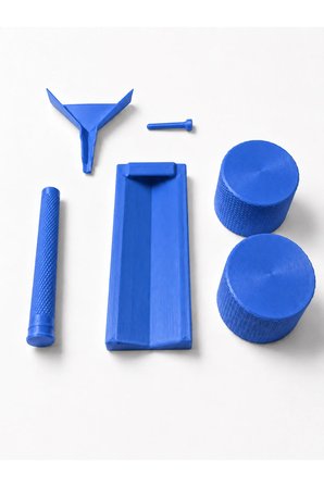 Arvina Atelier El Tipi Taşınabilir Tütün Öğütücü Grinder ve Sarma Seti Mavi