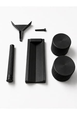 Arvina Atelier El Tipi Taşınabilir Tütün Öğütücü Grinder ve Sarma Seti Siyah