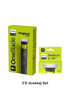 Philips Qp2724/20 5'i1 Arada Tarak Oneblade Yüz Ve Vücut Şekilendirici Qp220 3'lü Yedek Bıçak Avanta