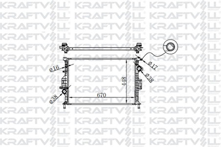 Ford Motor Su Radyatoru Focus III 11>17 C Max 2,0tdci 10>15 Mondeo IV 07>14 S Max Galaxy 07>15 2,0tdci / - Kraftvoll 08040063