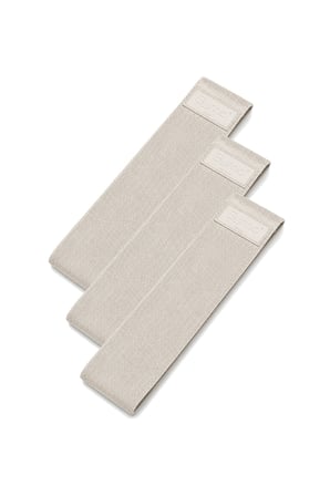 Gymo Hip Band Squat Egzersiz Kalça Direnç Bandı 76x8cm Bej 3'lü Set