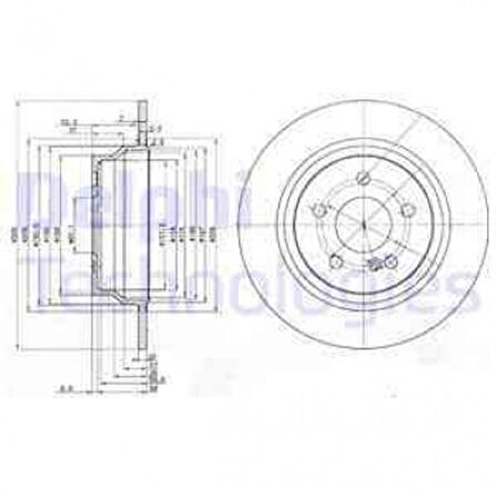 Mercedes Fren Diski Arka C218 14>17 W211 02>08 S211 03>09 W212 09>15 S212 09>16 - Delphi Bg3757