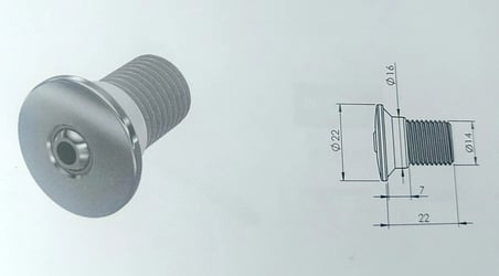 Meriva M57 Küresel Uçlu Yüzeye Sıfır Önden Montajlı Klozet Taharet Çubuğu Ucu Perlatörü 14mm