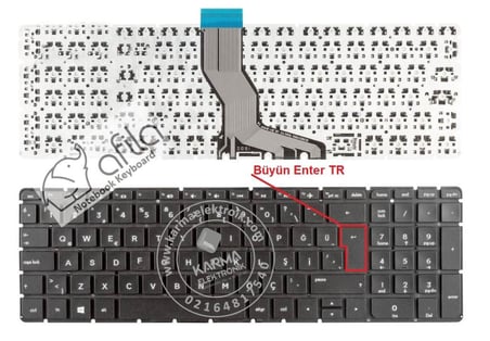 Hp 15-AB, 15-AK, 15-AX Notebook Klavyesi, Laptop Tuş Takımı (Siyah TR) - B.Enter / KL0924