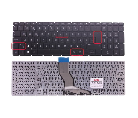 Hp 15-AB, 15-AK, 15-AX Notebook Klavyesi, Laptop Tuş Takımı (Siyah TR) - B.Enter / KL0924