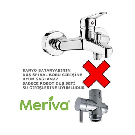 Meriva M88 Banyo Robot Duş Seti Yönlendirici Musluk Krom