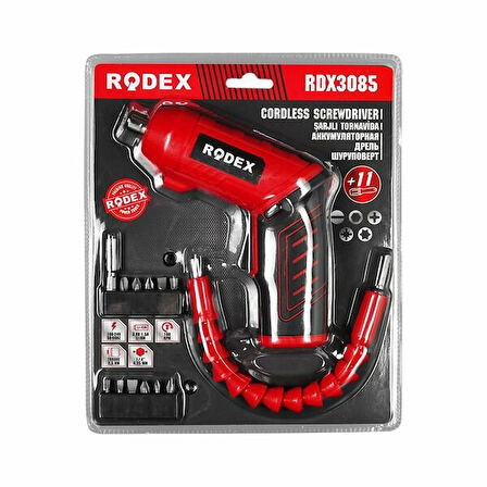 Akülü Vidalama Spiral Uçlu Şarjlı 12 Parça Tornavida Seti RDX-3085