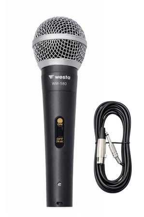 Westa Wm-580 Profesyonel Kablolu Mikrofon Çantalı Dinamik El Mikrofonu