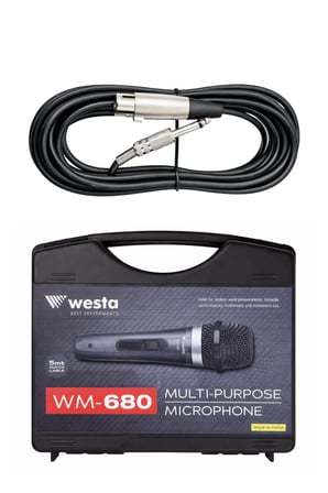 Westa Wm-680 Kablolu El Mikrofonu Çantalı Dinamik Mikrofon