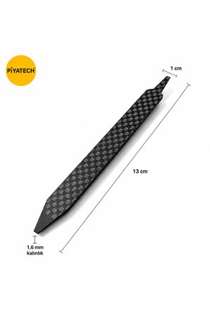 Karbon Fiber Çift Taraflı Telefon Ve Tablet Ekran Sökme Çubuğu Tamir Penası 13 x 1 cm 1.6 mm