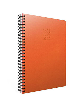 Gıpta 2026 Spiralli Günlük Ajanda 20x28 cm 419-SEK Turuncu