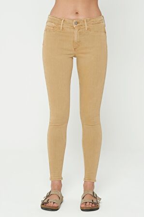 Judy Camel Normal Bel Fermuarlı Skinny Fit Jean Pantolon C 4521-117